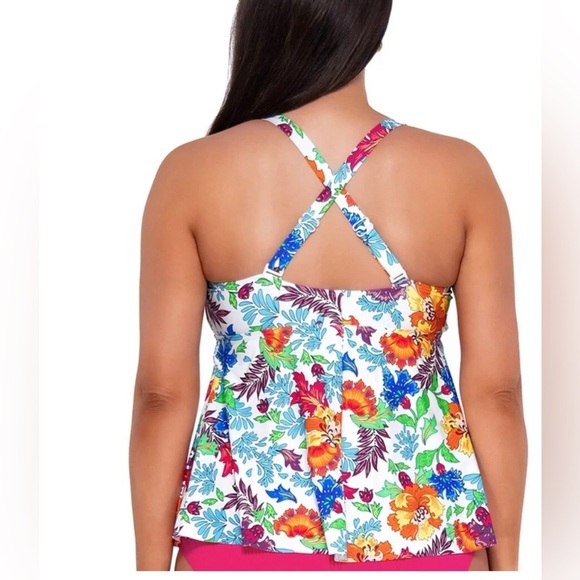 Sunsets Escapes Camilla Flora Marin Underwire Tankini Top Swimsuit size 12 new - Picture 5 of 9